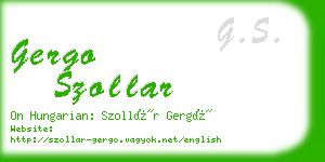 gergo szollar business card